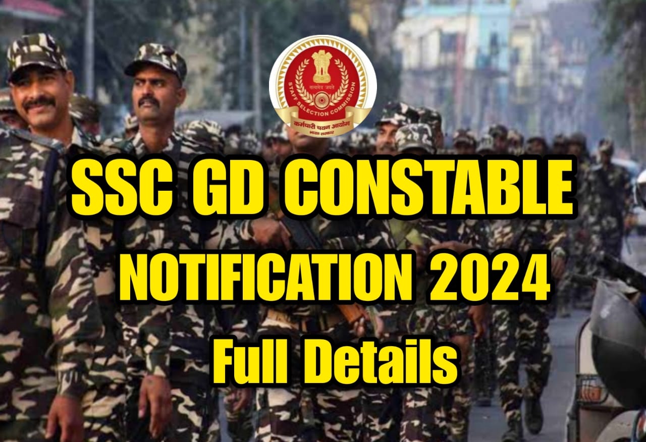 SSC GD Constable 2024 Notification Full Details SSC GD 2024