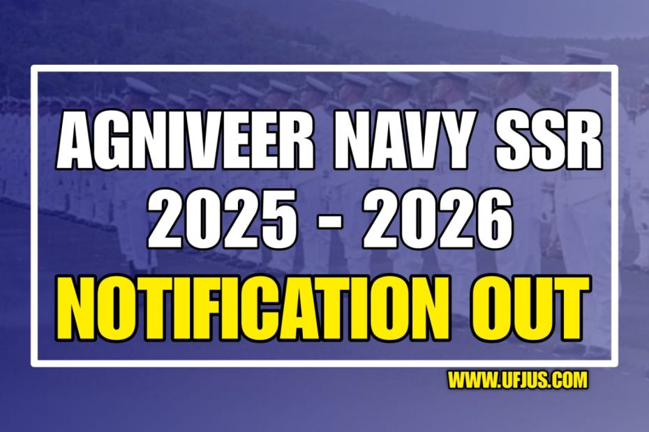 Agniveer Navy Agniveer SSR 022025 012026 AND 022026 Notification